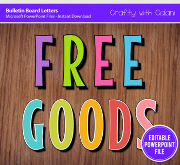 Preview of Bulletin Board Letters Clipart - Editable & Easy To Print