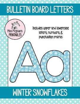 Preview of Bulletin Board / Classroom Display Decorative Letter & Number Set - Snowflakes