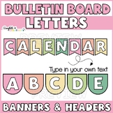 Bulletin Board Letters | Editable Retro Subject Headers