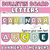 Bulletin Board Letters | Editable Bright Subject Headers