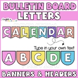Bulletin Board Letters | Editable Bright and Simple Subjec