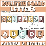 Bulletin Board Letters | Editable Modern Neutrals Subject Headers
