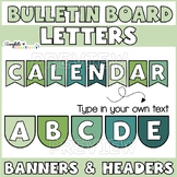 Bulletin Board Letters | Editable Nature Subject Headers
