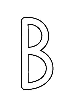 capital letter b template