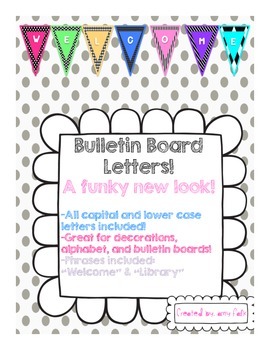 Preview of Bulletin Board Letters: Funky New Style!