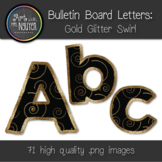 Bulletin Board Letters: Gold Swirl (Classroom Decor)
