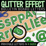 Bulletin Board Letters: Green Glitter Alphabet Letter for 