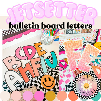 Preview of Bulletin Board Letters // Jetsetter✈️ // Palm Springs Themed Classroom Decor