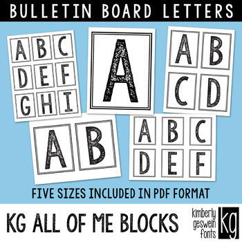 bulletin board letters kg all of me blocks easy cut tpt