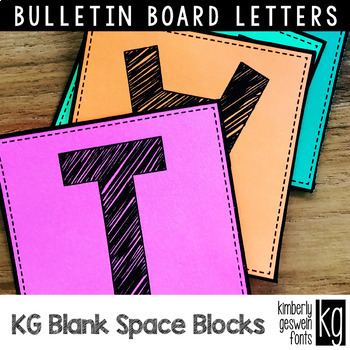 bulletin board letters kg blank space sketch blocks