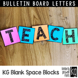 Bulletin Board Letters: KG Blank Space Sketch Blocks ~ Easy Cut