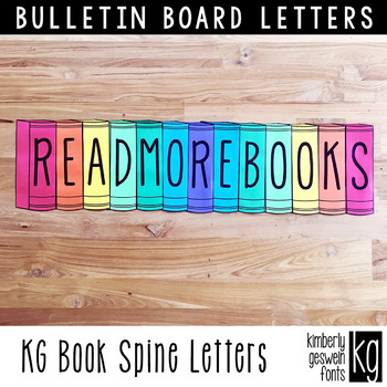 Preview of Bulletin Board Letters: KG Book Spine Letters