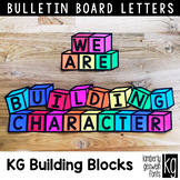 Bulletin Board Letters: KG Building Blocks