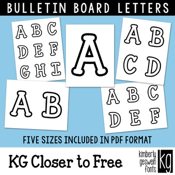 Bulletin Board Letters: KG Closer to Free Letters by Kimberly Geswein Fonts