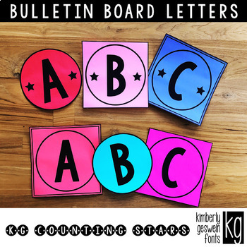 bulletin board letters kg counting stars easy cut by