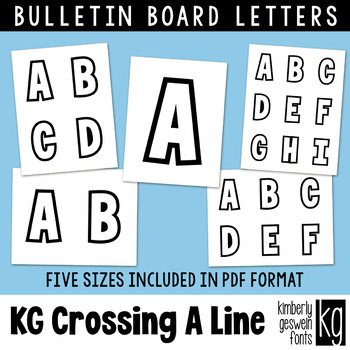 Bulletin Board Letters: KG Crossing A Line by Kimberly Geswein Fonts