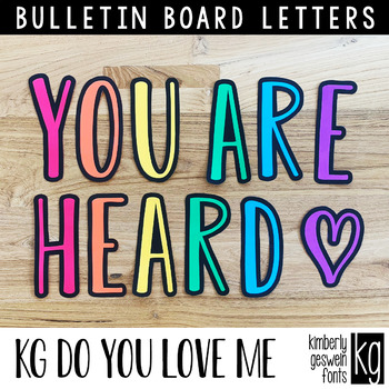 Preview of Bulletin Board Letters: KG Do You Love Me Letters