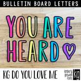 Bulletin Board Letters: KG Do You Love Me Letters
