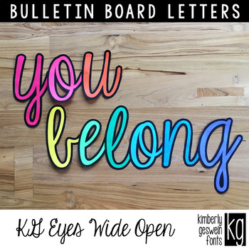 KG Eyes Wide Open Bulletin Board Letters