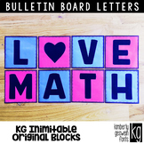 Bulletin Board Letters: KG Inimitable Original Blocks ~ EASY CUT