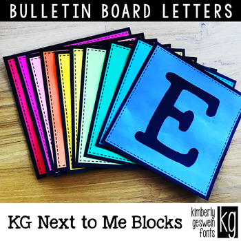 bulletin board letters kg next to me blocks easy cut tpt