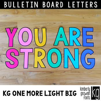 Bulletin Board Letters: KG One More Light BIG by Kimberly Geswein Fonts