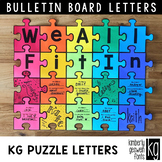 Bulletin Board Letters: KG Puzzle Letters