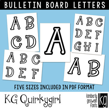 KG Closer to Free Bulletin Board Letters - Kimberly Geswein Fonts