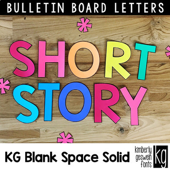 Preview of Bulletin Board Letters: KG Blank Space Solid