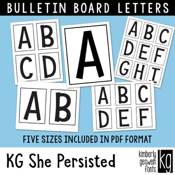 Bulletin Board Letters: KG She Persisted ~ Easy Cut by Kimberly Geswein ...