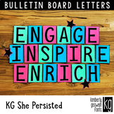 Bulletin Board Letters: KG She Persisted ~ Easy Cut