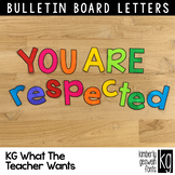 Bulletin Board Letters: KG What The Teacher Wants
