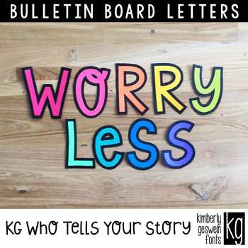 Preview of Bulletin Board Letters: KG Who Tells Your Story Letters