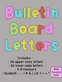 Bulletin Board Letters, Numbers and Symbols
