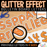 Bulletin Board Letters: Orange Glitter Alphabet Letters fo