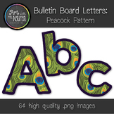 Bulletin Board Letters: Peacock Print (Classroom Decor)