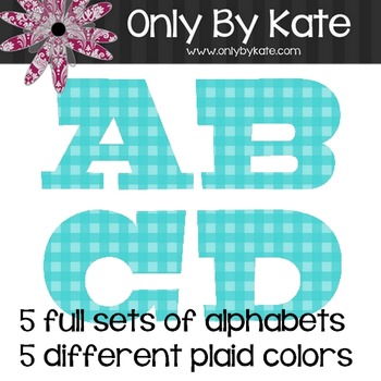 Bulletin Board Letters, Plaid, Plaid, Plaid, Print Your Own By Kathy Hill