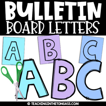 Bulletin Board Letters Printable A Z A Z 0 9 By Teaching In The Tongass