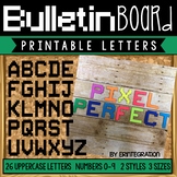 Bulletin Board Letters:  Printable Pixel Art Letters and Numbers
