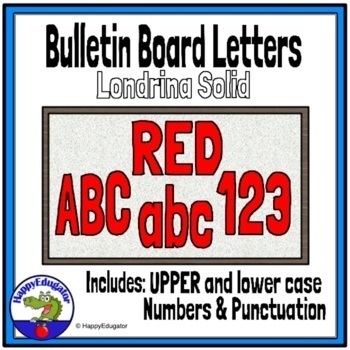 Preview of Bulletin Board Letters Printable Red