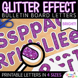 Bulletin Board Letters: Purple Glitter Alphabet Letter for