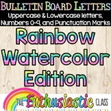 Bulletin Board Letters: Rainbow Watercolor