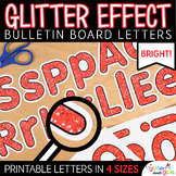 Printable Bulletin Board Letters: Red Glitter Alphabet Let