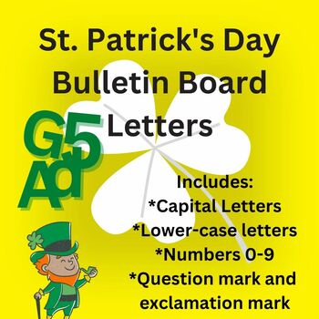Preview of Bulletin Board Letters | St. Patrick's Day | Earth Day | Capital & Lower-Case