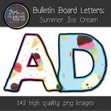 Bulletin Board Letters: Summer Ice Cream Prints (Classroom Decor)