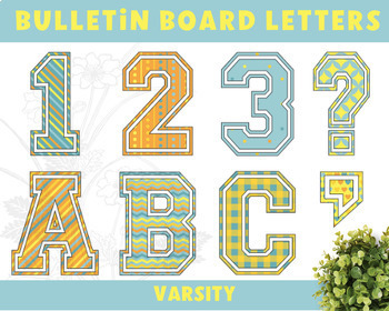 Preview of Bulletin Board Letters Varsity BUNDLE