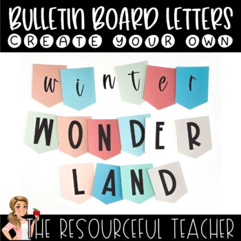 Preview of Bulletin Board Letters | Winter Wonderland Neutral BOHO