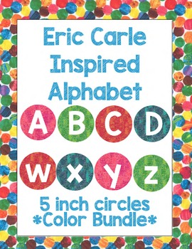 Preview of Bulletin Board Letters Word Wall Cards | Eric Carle Inspired Classroom Decor 