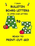 Bulletin Board Letters & Word Wall Letters Green Polka Dot