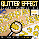 Bulletin Board Letters: Yellow Glitter Alphabet Letter for